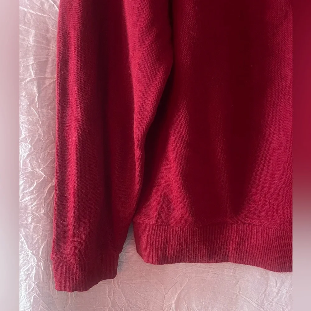 Vintage Fink Classics SZ L deep red cardigan. Retro grunge preppy ladies or men - Picture 4 of 7